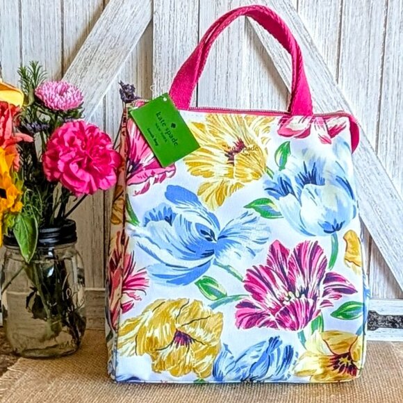 kate spade Handbags - ♠️ NWT Kate Spade New York 🌼 Floral Insulated Lunch Bag/Tote